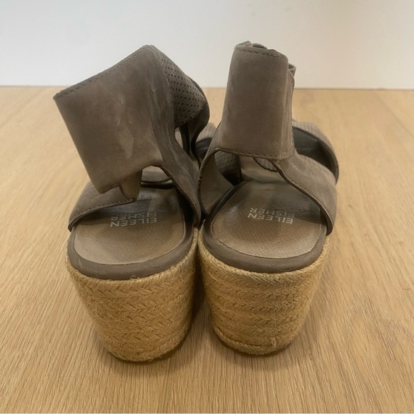 EILEEN FISHER Taupe Leather “Willow” Espadrilles - Picture 5 of 7